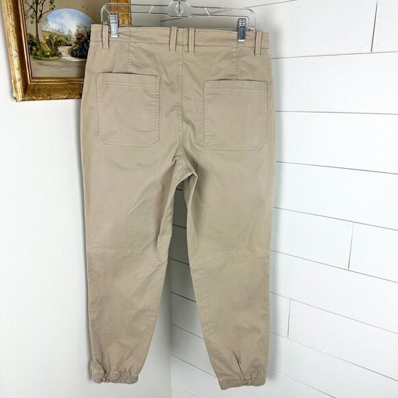 Banana Republic Slim Utility Pant Size 12 NWT Khaki Ankle Zip - Picture 3 of 7
